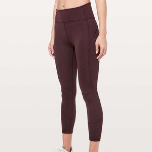 Lululemon In Movement 7/8 Tight Black Cherry